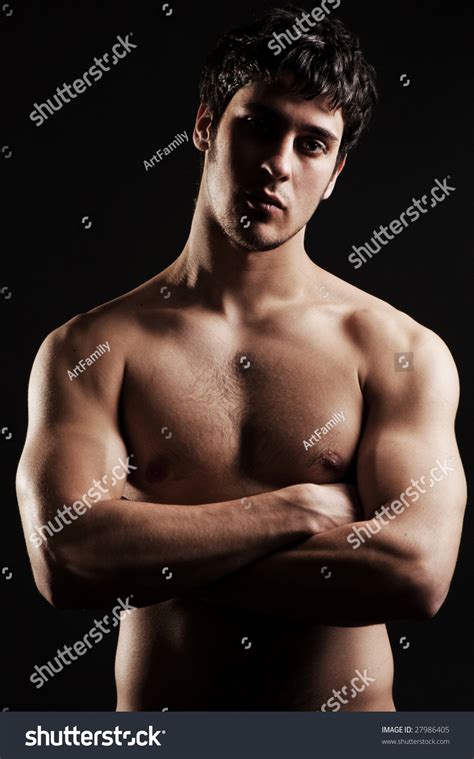 Sexy Man Naked Torso Posing Against Stock Photo 27986405 Shutterstock