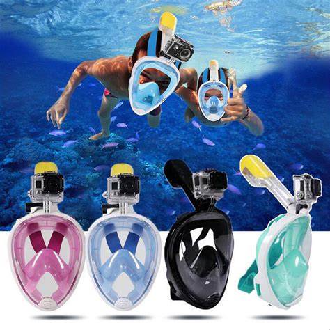 Scuba Pro Diving Mask Full Face Snorkel Swimming Underwater Gopro Ocean