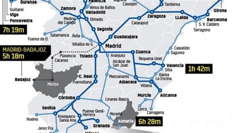 El Mapa De Los 3410 Km De Ave Extremadura Y El Norte De España Los