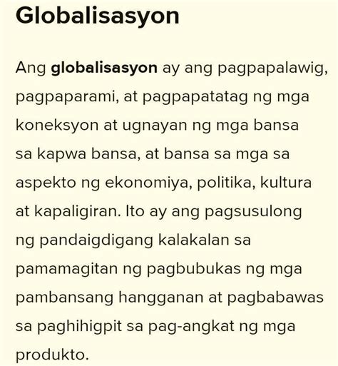 Ano Ang Mensahe Ng Larawan Ano Ano Ang Epekto Ng Globalisasyon Sa Hot