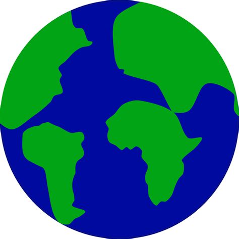 Onlinelabels Clip Art Earth With Continents Separated