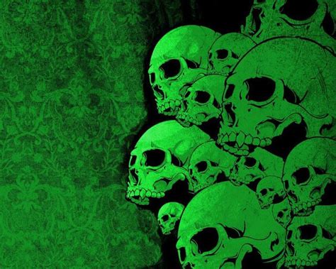 65 Green Skull Wallpapers Download At Wallpaperbro Skull Wallpaper