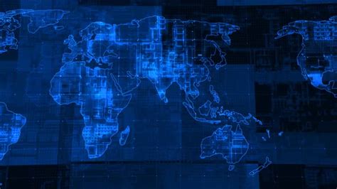 Digital World Map Animated Background Motion Graphics Videohive