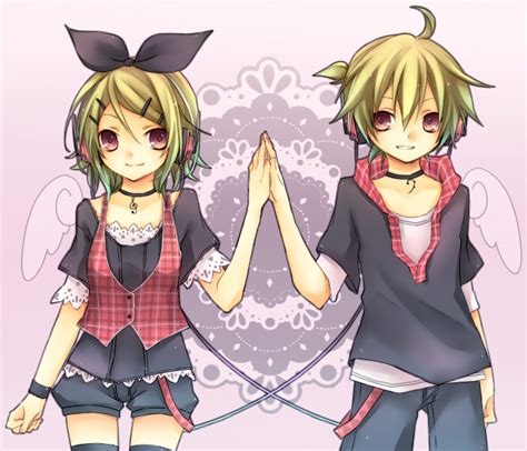 Kagamine Rin And Kagamine Len Vocaloid Drawn By Kuroi Liar Player Danbooru