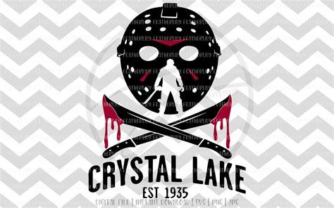 Camp Crystal Lake Jason Friday 13th Horror Svg Png Etsy Uk