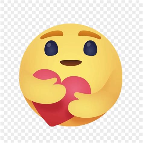 Facebook Care React Emoji Face Hold Red Heart Citypng