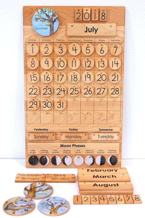 10 Wooden Calendar Ideas Wooden Calendar Calendar Perpetual Calendar