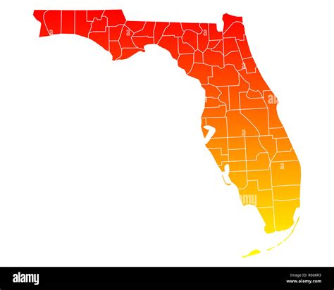 Map Of Florida Stock Photo Alamy
