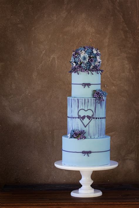 Purple And Blue Wedding Cake Cakecentral Com