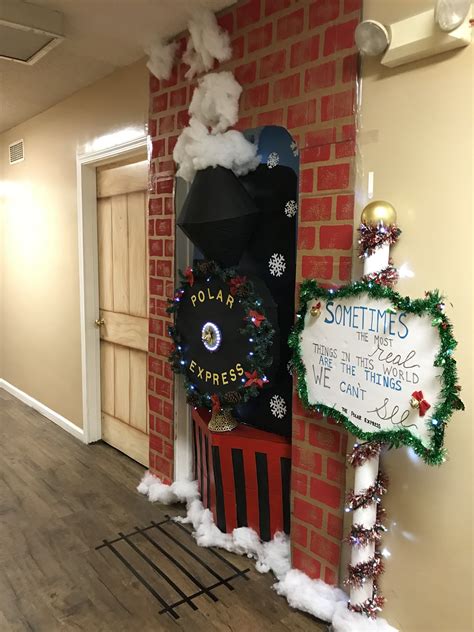 Polar Express Door Christmas Door Door Decorations Classroom