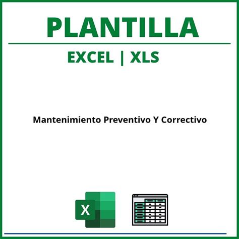Plantilla Plan De Mantenimiento Preventivo Excel