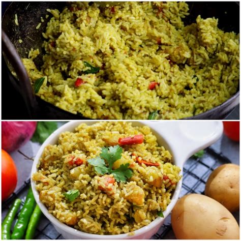 Aloo Rice Easy Aloo Rice With Leftover Rice Potato Rice Vismai Food