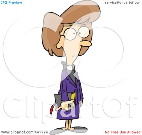Royalty Free Rf Clip Art Illustration Of A Cartoon Female Minister By