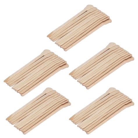 50pcs Wooden Waxing Wax Spatula Tongue Disposable Bamboo Sticks Hair Removal Cream Stick For