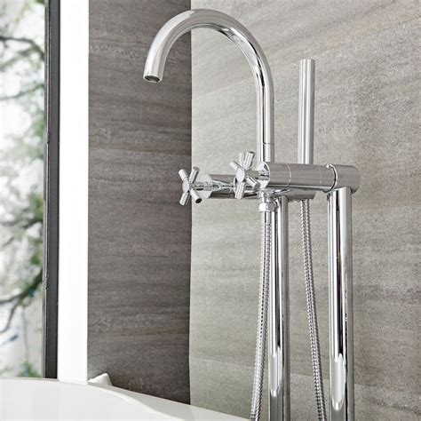 Pick up in stores or ship to home. Tec - Chrome Freestanding Tub Faucet with Hand Shower