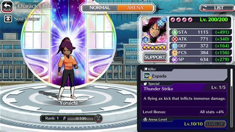 Bleach Brave Souls Yoruichi Thunder Strike Moves And Special