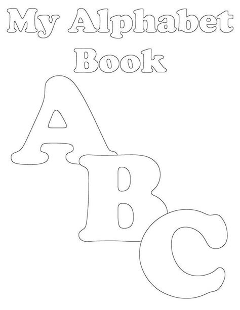 ️abc Book Cover Coloring Page Free Download