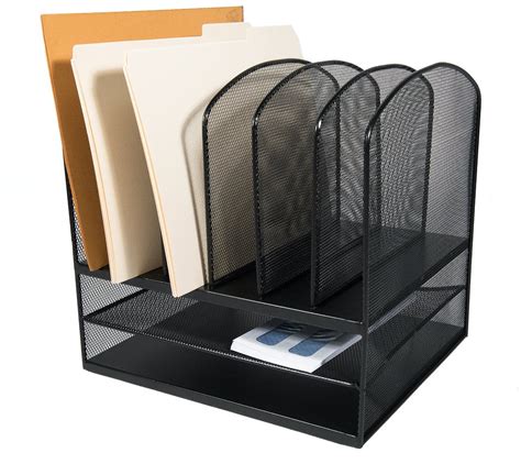 Adiroffice Mesh Desk Organizer Desktop Paper File Folder Organizer