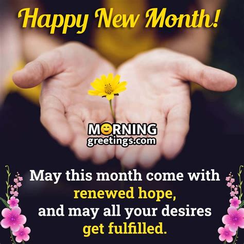 50 Happy New Month Wishes Messages Images Morning Greetings