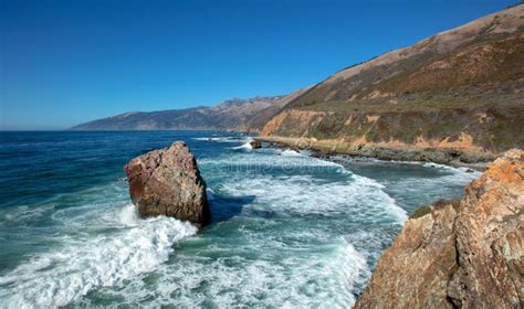 Rugged Ocean View At Pacific Valley On The Big Sur Central California