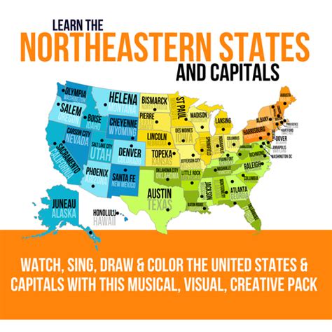 Northeastern States And Capitals Pack By Amy Snider Design Tpt