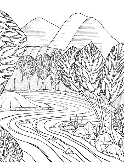 Stream Pages Coloring Pages
