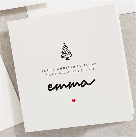 Girlfriend Christmas Card Merry Christmas To My Amazing Etsy Uk