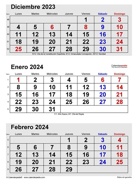 Calendario Enero 2024 En Word Excel Y Pdf Calendarpedia