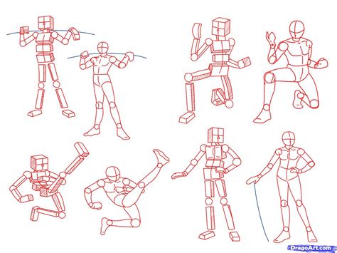Anime Poses Step 2 Think About Drawing Simple Polygons When You Are