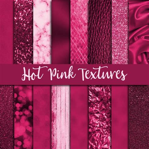 Hot Pink Textures Digital Paper Textures ~ Creative Market