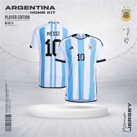 Messi Argentina Fifa World Cup Home Jersey 2022 Player Edition Best Quality Product Fabrilife