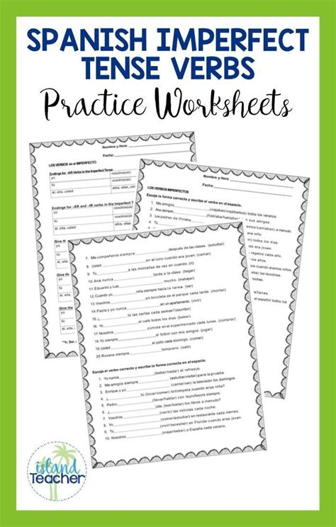 Imperfect Tense Verbs Worksheets To Use With Your Students For Class