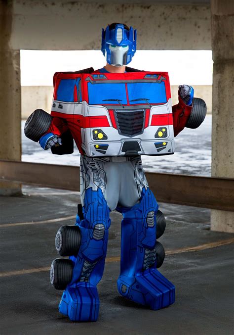 transformers optimus prime converting costume for adults