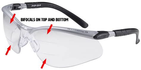 3m bx bifocal safety glasses with gray anti fog lens