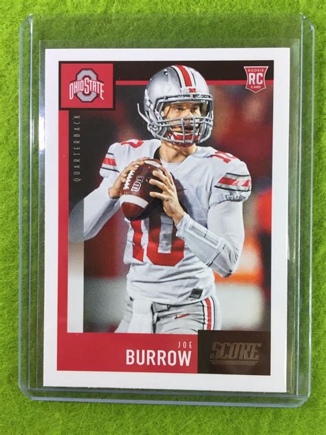 Joe Burrow Rookie Card Jersey 10 Ohio State Rc Lsu 2020 Panini Score Bengals Sp Ebay