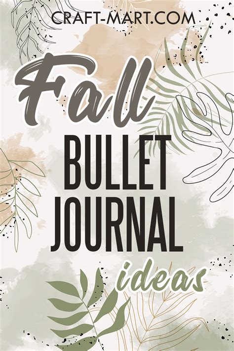 Fall Bullet Journal Ideas And Examples Craft Mart