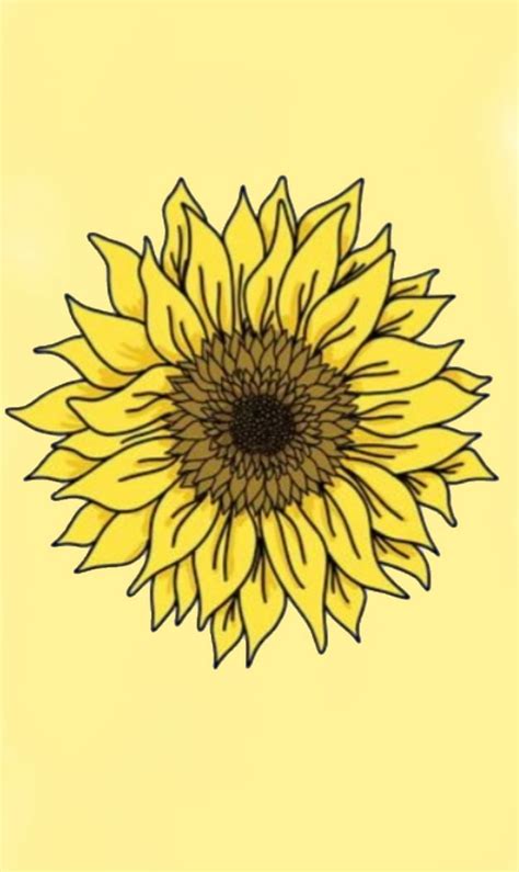 Download Sunflower Art Pastel Yellow Aesthetic Wallpaper