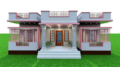 4 Bedroom Village House Design Indian Style Village House Plan In 3d