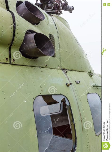 Old Broken Green Russian Helicopter Stock Photo Image Of Dump