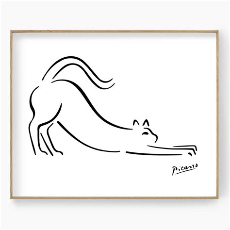 Pablo Picasso Katze Skizze Druck Picasso Katze Wandkunst Etsyde