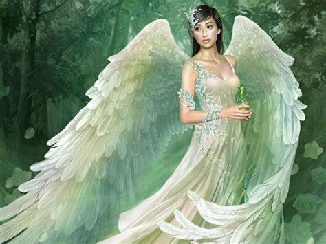White Angel In The Forest Wallpapers And Images Wallpapers Pictures