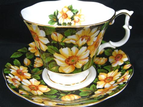 royal-albert-diana-black-yellow-floral-chintz-tea-cups