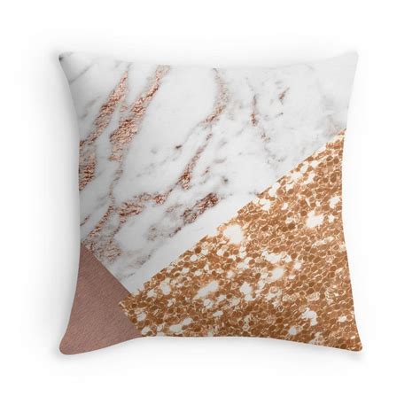 Layered Rose Gold Throw Pillow By Peggieprints Rose Gold Throw