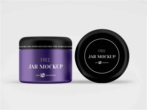 multipurpose cosmetic jar mockup psd