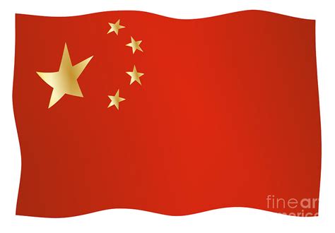 Chinese Flag Fluttering Digital Art By Bigalbaloo Stock Fine Art America