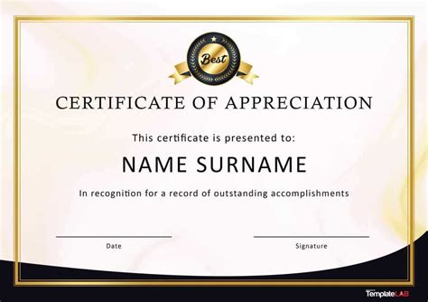 Certificate Of Recognition Template Joy Studio Design Gallery Best Bank Home Com