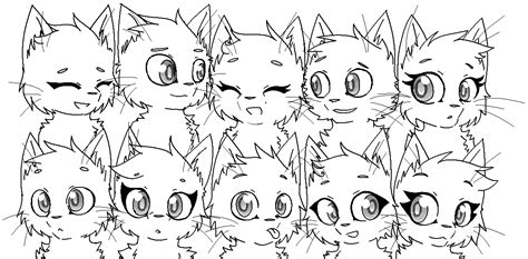 Discover more posts about cat drawing. GROUP OF CATS. :Base/Template: by IZfan4life | Group of ...