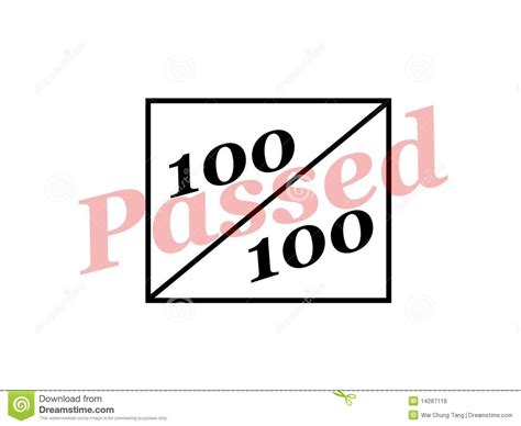 Passed With Full Marks Sign Stock Photography 14287118