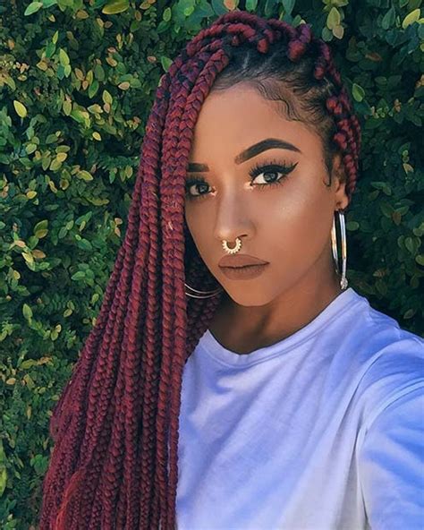 43 Pretty Box Braids With Color For Every Season Page 2 Of 4 StayGlam