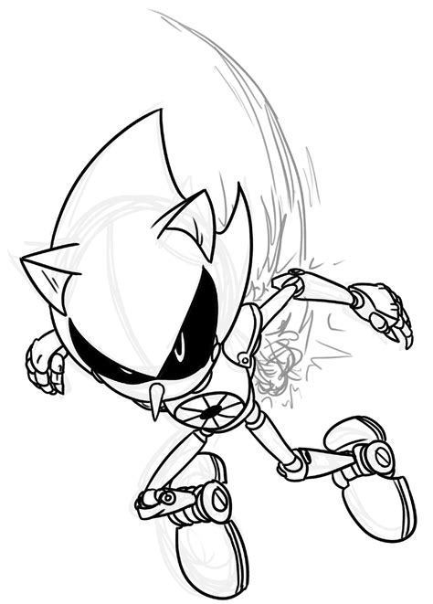 Metal Sonic Coloring Pages Get Coloring Pages Metal Sonic Coloring